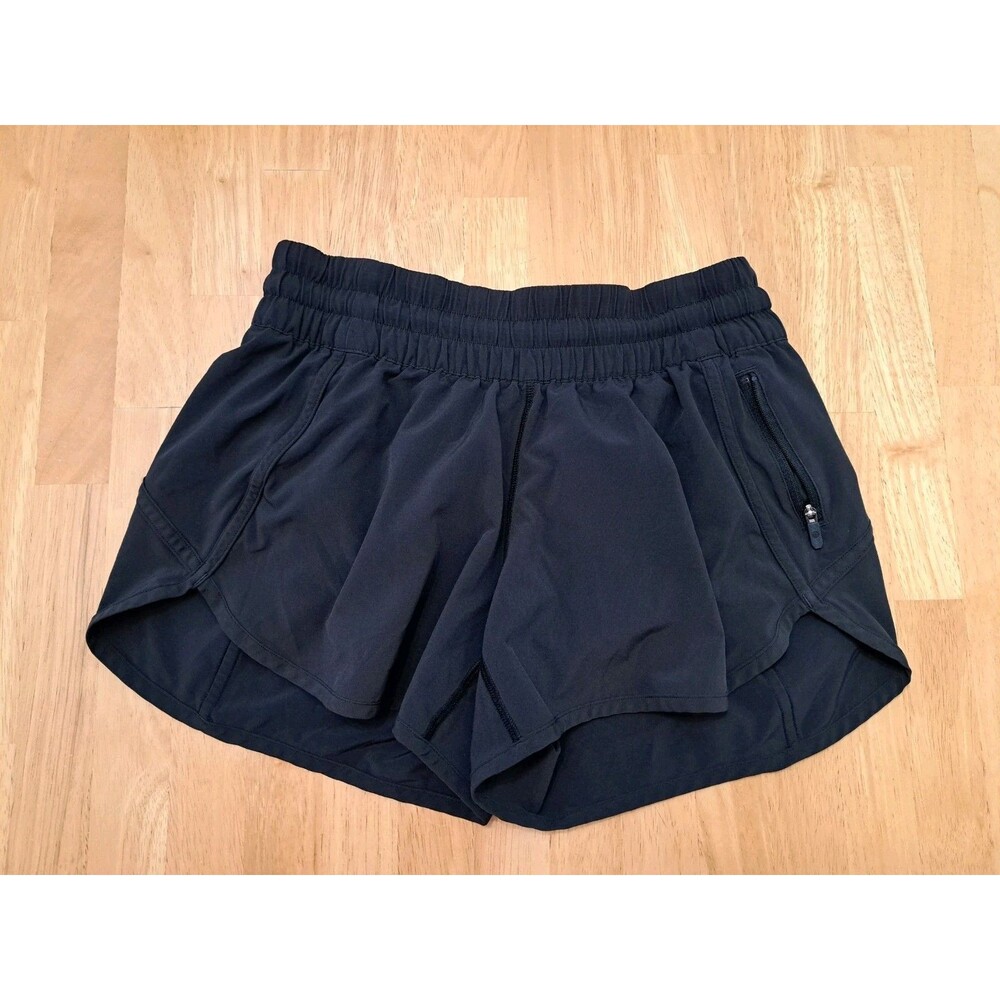 Lululemon Black Athletic Hotty Hot Running Track Shorts Size 6